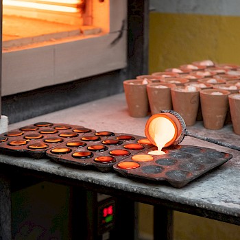 Gold Samples from Furnace